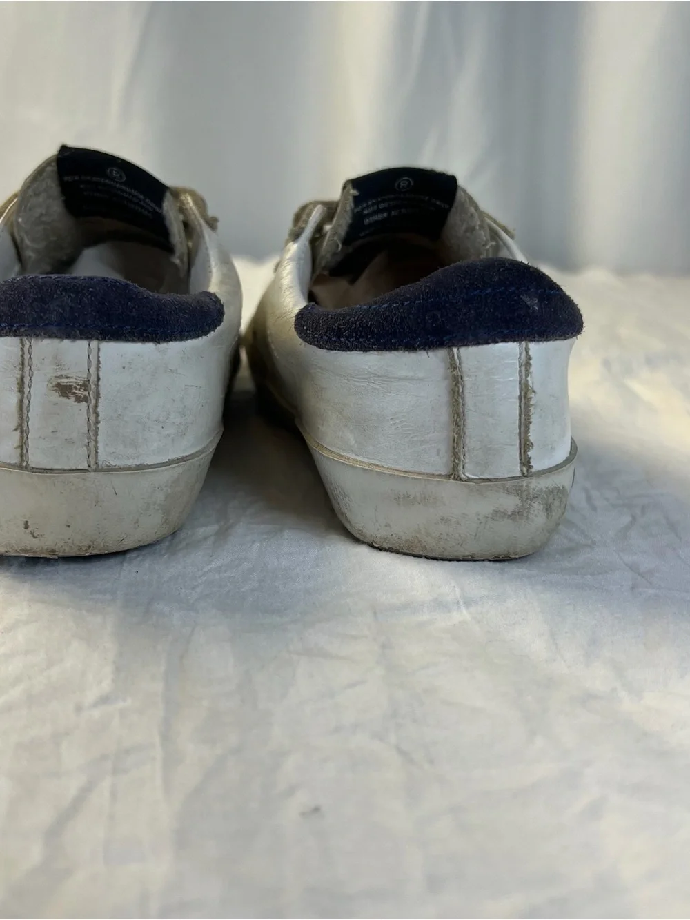 Golden Goose SSTAR Kids sz28/11 White & Navy Star Velcro OldSchool EDT Sneakers